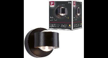 LED wandlamp op accu Zorik IP44 dimbaar 2700K 100mm 2x1,1W Zwart