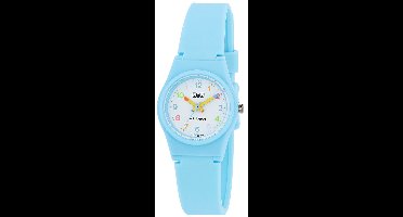Q&Q Q+Q kinderhorloge V28A kinderhorloge met siliconen band, 10 BAR, blauw, leerhorloge