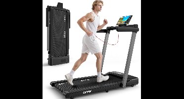 3-In-1 Loopband – Hometrainer – Hardloopband – Wandelmachine – Fitnessapparaat – 12 km/u Snelheid – 2,5 PK Motor – Bluetooth – Inklapbaar – 12 Trainingsprogramma’s – Dubbele LED-display – Afstandsbediening