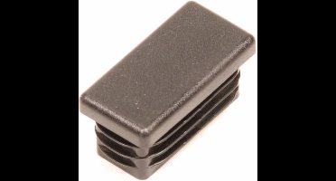 Topgear Rechthoekige insteekdop - platte kop - 40 x 20 mm - zwart