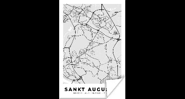 Poster Stadskaart - Sankt Augustin - Plattegrond - Kaart - Duitsland - 20x30 cm