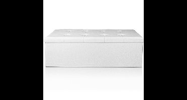 Casaria Opbergbank – 115x40x40cm Kunstleer 131L - Wit