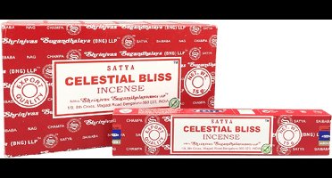 Satya - celestial bliss - wierook - doos met 12 pakjes van 15 gram
