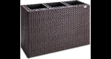 Casaria Staande Plantenbak – met Waterafvoer 83x30,5x60cm – Bruin