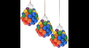 Kunststof ballenbak ballen 150x stuks 6 cm vrolijke kleurenmix - Speelgoed ballenbakballen gekleurd