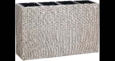 Casaria Polyrattan bloembak crème 95x27x60cm
