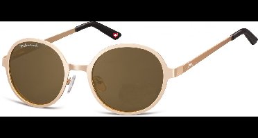 Montana MP87F - Zonnebril - ronde vorm - goud- polarizerend