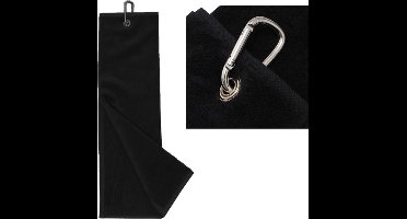 Golf Handdoek Tri-Fold Zwart