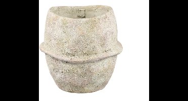 PTMD Bloempot Haania - 30x30x30 cm - Cement - Beige