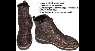 Waldlaufer -Dames - bruin donker - enkellaarzen - maat 37.5