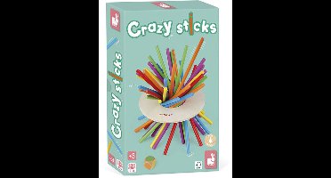 Janod Spel - Crazy Sticks - Behendigheidsspel - Strategiespel - Familiespel Voor Urenlang Speelplezier! - Voor 2 tot 6 Spelers - Geschikt Vanaf 3 Jaar