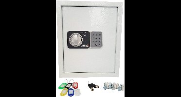 KNOXSAFE KEYLOCKER Sleutelkluis voor 2 sleutels, sleutelkluis voor 48 sleutels inclusief sleutelhanger, wit HxBxD: 36 x 30 x 10 cm, 7,5 kg