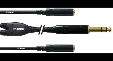 Cordial CFY 0.3 VYY 0.3m 2 x 3.5mm 6.35mm Zwart audio kabel