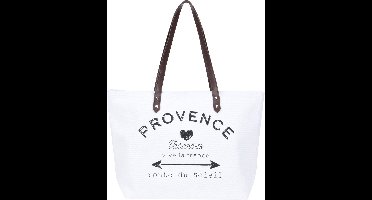 Strandtas Provence wit - 31 x 45 cm - Strandshoppers - van polyester