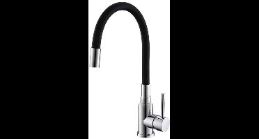 Alveus Mintas - Keukenkraan met flexibele arm, chroom/zwart 1144427