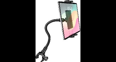 Ibenzoa® Fiets- en Fitnessapparaat Tablethouder met 360 Graden Draaibare Zwanenhals voor Tablets en Smartphones