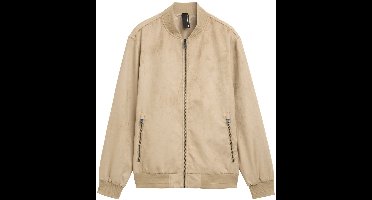 Tom Tailor Bomberjack in suèdelook XL Cement Beige