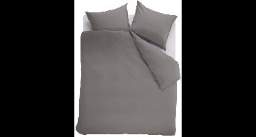 Ambiante Cotton Uni dekbedovertrek - Effen - Lits-Jumeaux XL - 260x200/220 cm - Grijs