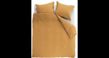Ambiante Cotton Uni dekbedovertrek - Effen - Lits-Jumeaux - 240x200/220 cm - Oker