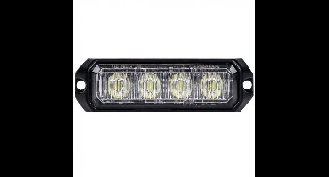 LED bumperflitser - 4-LED 12V - 24V - WIT - IP67 - R10