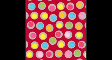 Rood Inpakpapier met Stippen - 200m - Gestreken Kraftpapier |variant: 30 cm / 200 mtr.