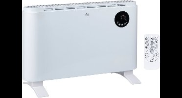 alpina Elektrische Kachel 2000W - Electrische Verwarming Convectorkachel - Heater met Instelbare Thermostaat en 3 Warmtestanden - Vrijstaand of Wandmontage - Wit
