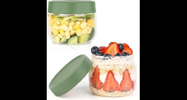 Overnight Oats Potjes - Mason Jar - Meusli Beker met Deksel