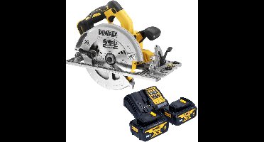DeWalt DCS 572 M2 accucirkelzaag 18 V 184 mm borstelloos + 2x accu 4.0 Ah + lader