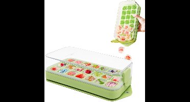 Boraboi® IJsblokjesvorm met Deksel en Opbergvak voor Diverse Dranken en Koffie