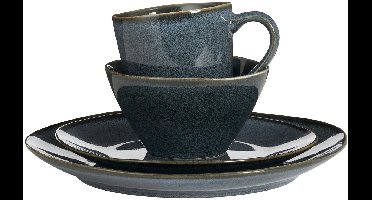 Mica Decorations Racco Serviesset 4 Persoons - Steengoed - Donkergrijs