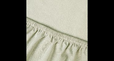 Kayori Edo Topper Hoeslaken Katoensatijn - 160x200-210cm - Biologisch Katoen - Champagne