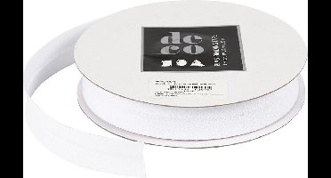 Bias band, B: 20 mm, wit, 25 m/ 1 rol