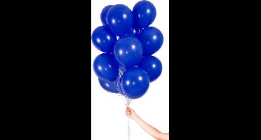 Donkerblauwe Ballonnen met Lint 23cm - 30 stuks
