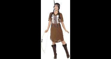 Smiffys Kostuum -S- Native American Inspired Warrior Princess Bruin