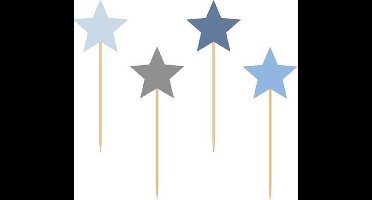 Haza Original Cocktailprikkers Ster Hout/papier Blauw 8 Stuks