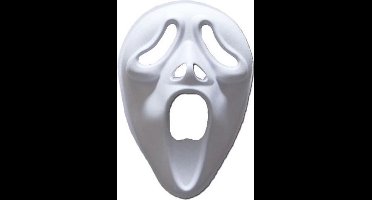 Witbaard Gezichtsmasker Screamer Papier-maché Wit One-size