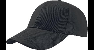 Atlantis Zoom Sports 6 Panel Baseball Cap (Pakket van 2) (Zwart)