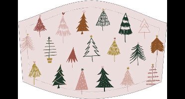 Mondkapje Kerst - Kerstbomen