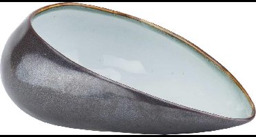 Plato Mat - Schaal - 21,5x15xh8,5cm - drop shape - Buitenkant Mat