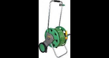 HOZELOCK EURO CART SLANGENWAGEN 60 INCL. Ø15MM 30M SLANG, KOPPELINGEN EN TUINSPUIT