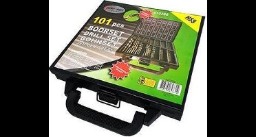 Hofftech Uitgebreide HSS borenset - cobalt coating - 101-delig - inclusief stevige koffer