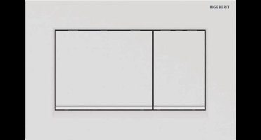 Geberit Bedieningsplaat Sigma30, 2-Toets: Wit Mat, Easy-To-Clean, Wit