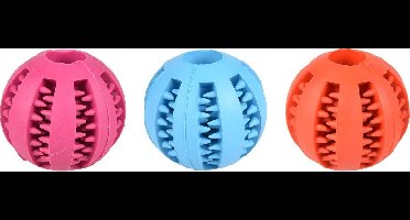 Flamingo Hondenspeelbal Dental - Rood/Blauw/Roze - 5 cm