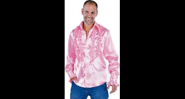 Magic By Freddy Verkleedblouse Rouches Heren Polyester Roze Mt Xxl