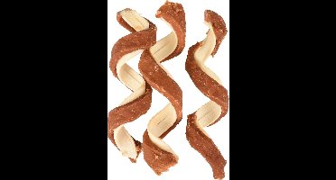 Flamingo R'hide - Snack Honden - R'hide Chicken Wrapped Curl 15cm 3st 110gr - 3st - 129217 - 3st