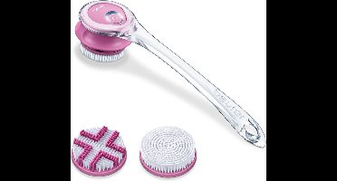 Beurer FC 55 Pureo Complete Cleansing Lichaamsborstel - Elektrisch - Roterend - Afneembare handgreep - Incl. 2 opzetborstels en netadapter - 2 Snelheden - Draadloos gebruik - Waterbestendig - 3 Jaar garantie