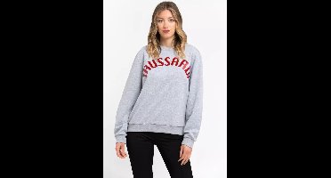Crew Neck Sweatshirt Arch Logo Style Wo - Gray Clothing
