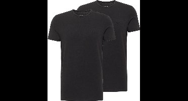 Mustang Heren T-Shirt ALLEN 2er PACK regular fit Zwart XXL Ronde Hals Volwassenen