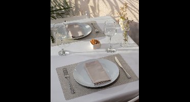 4x Tabac Placemat Soul - 30x43cm - onderlegger - tafeldecoratie - tafel dekken - Linen look