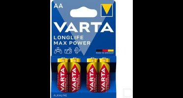 20x Varta Longlife Max Power Alkaline Batterijen AA 4 stuks